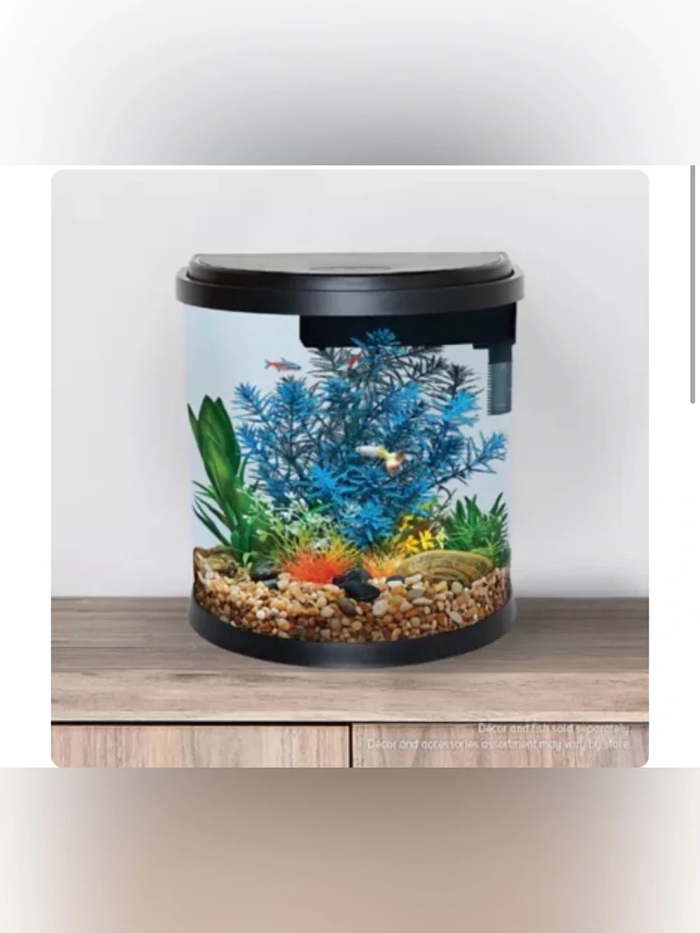 Top Fin® Half Moon Aquarium - 3.5 Gallon